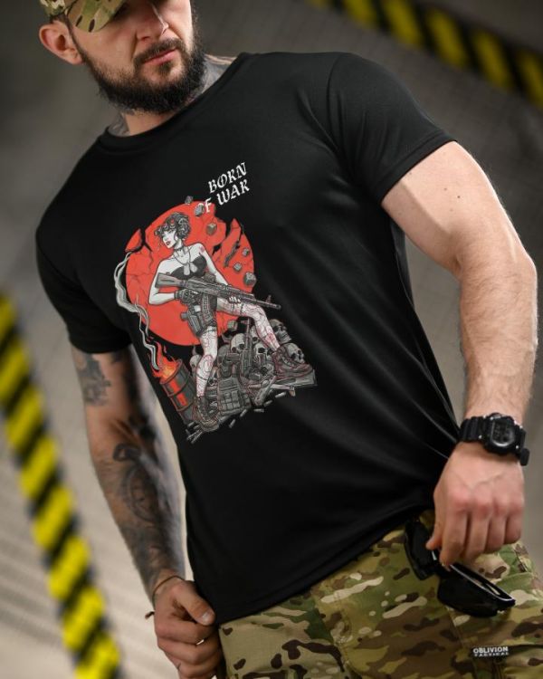 Тактична футболка Born of war black ВТ4722