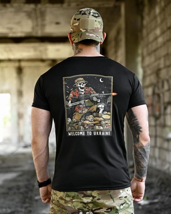 Футболка BORN OF WAR welcome to Ukraine black ВТ4637