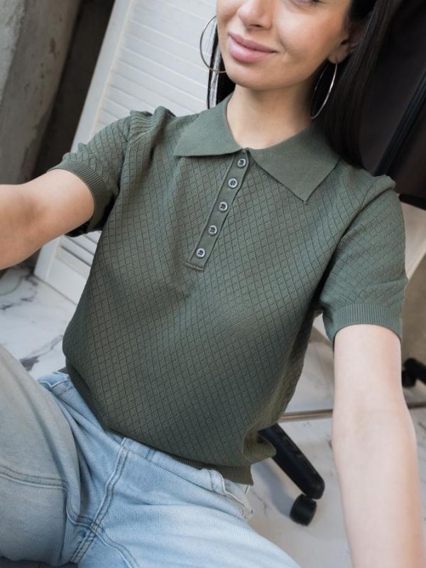 В'язане поло green ТР6125