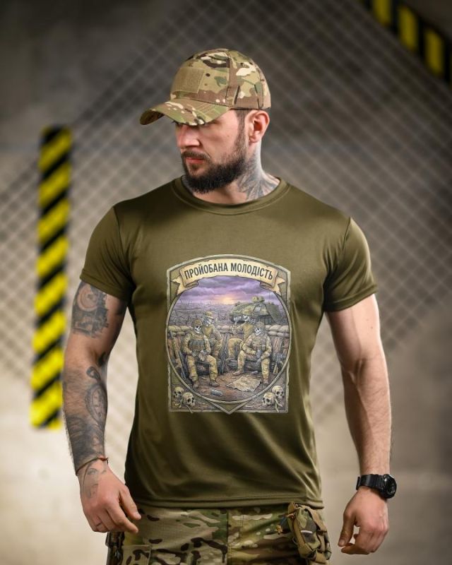 Тактична футболка BORN OF WAR Молодість олива ВТ4720