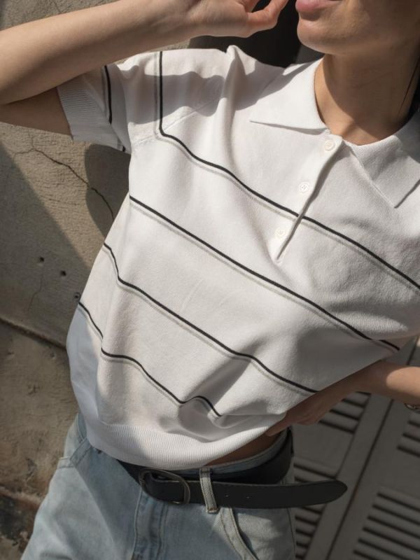 В’язане поло white ТР6119