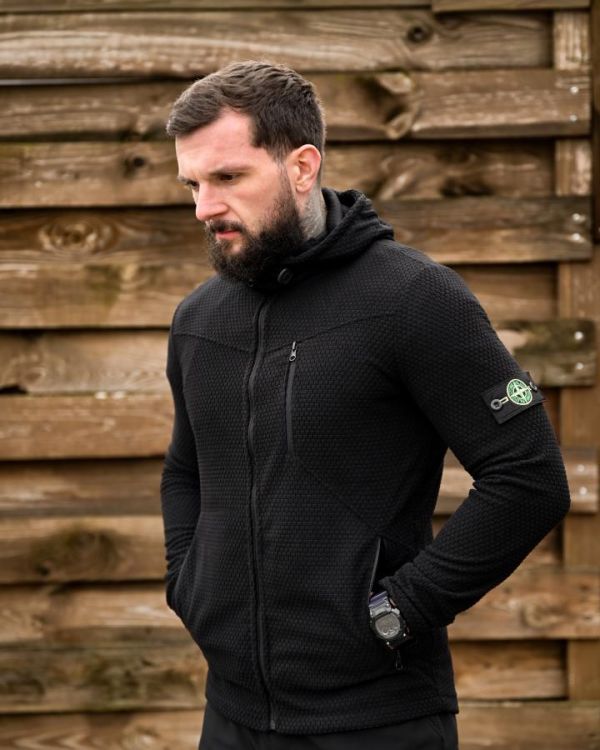 Флісова термокофта Stone Island black ТР6515