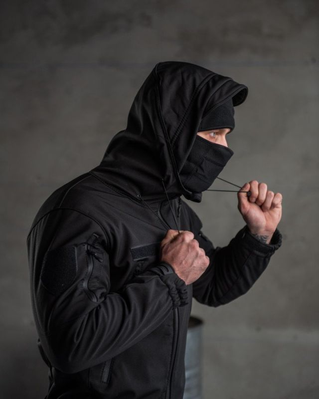 тактичний костюм SoftShell Police black ВТ7623