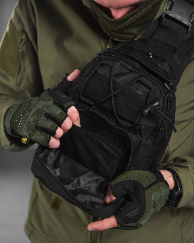 тактична сумка нагрудна triada BLACK