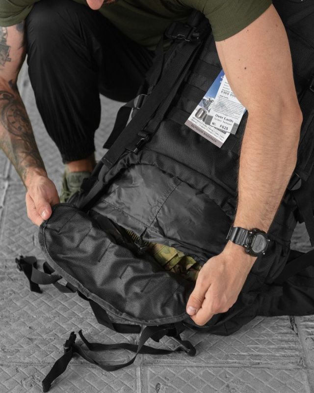 Рюкзак Over Earth 100л рамний black ОР1239