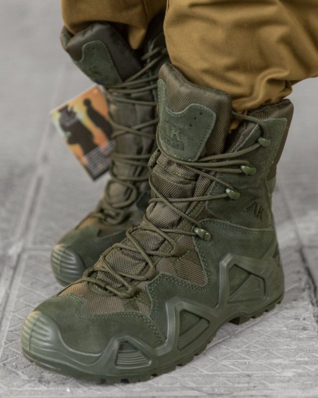 Тактичні черевики берці AK olive ВТ0528