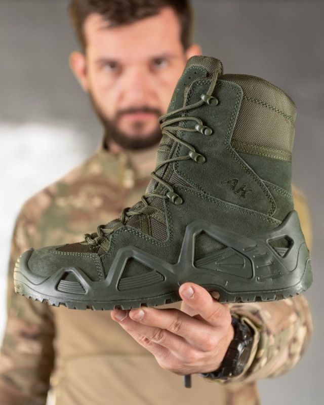 Тактичні черевики берці AK olive ВТ0528
