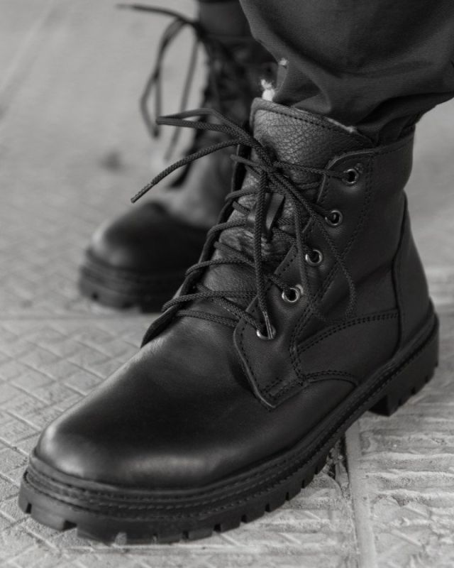 Зимові черевики Берці shaved black mex НП4890