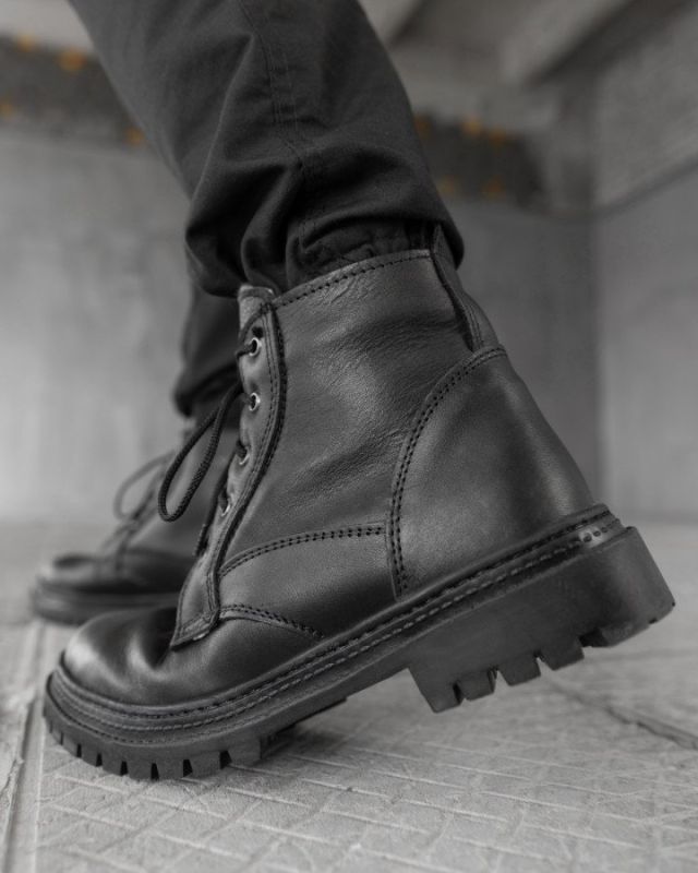 Зимові черевики Берці shaved black mex НП4890