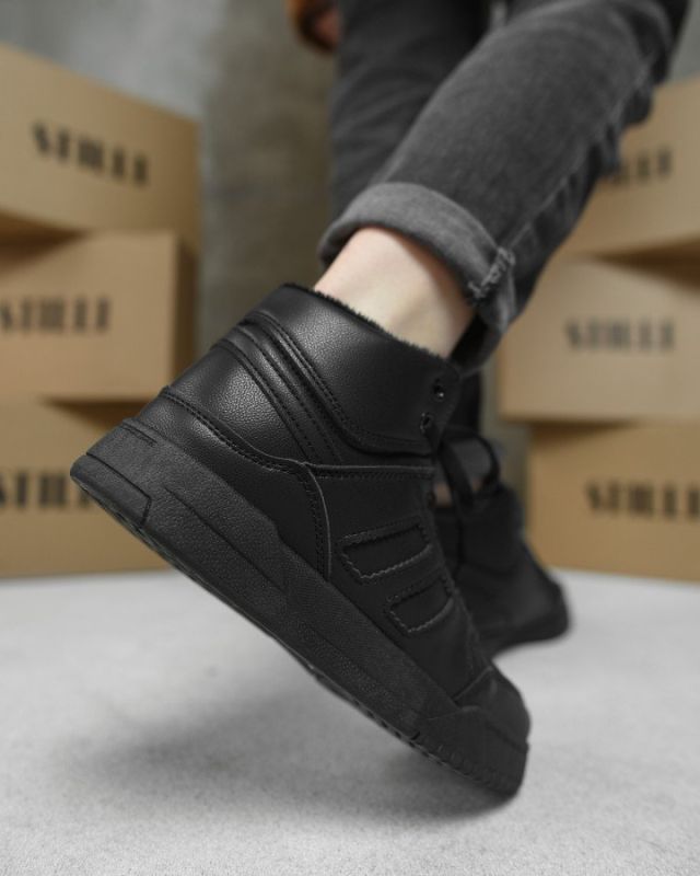 Зимові жіночі кросівки black AD500-1 ВТ0576