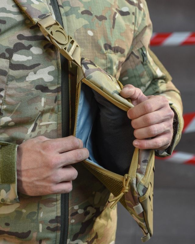Нагрудна тактична сумка під одяг мультикам ВТ4736