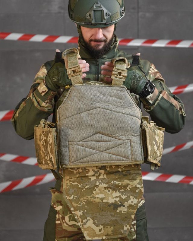плитоноска 4 швидких скидання Cordura піксель НП5128