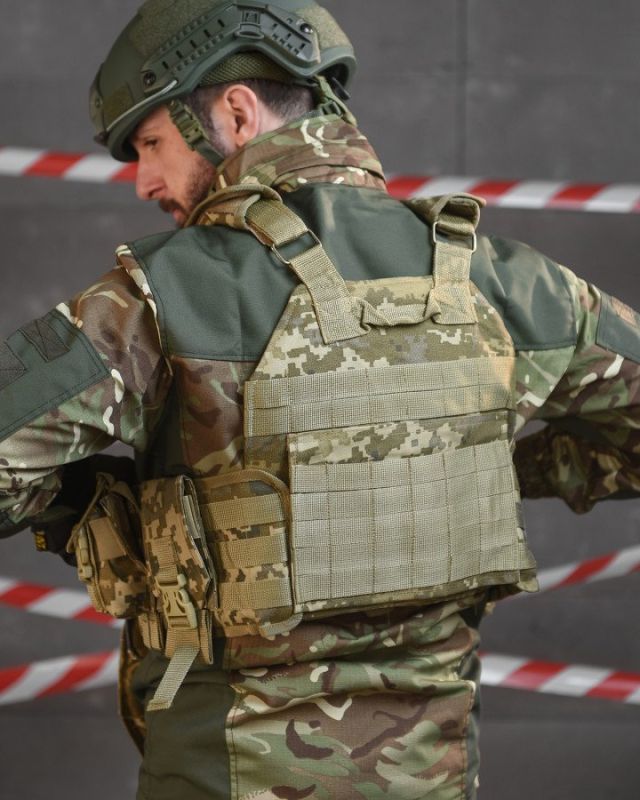 плитоноска 4 швидких скидання Cordura піксель НП5128