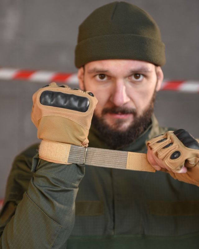 рукавички безпалі кайот TACT
