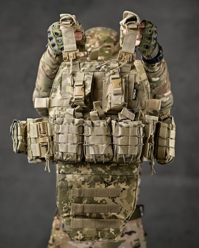 плитоноска 4 швидких скидання Cordura піксель ВТ7930