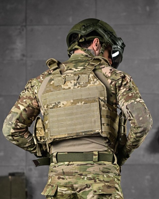 Плитоноска 4 швидких скидання з напашником Cordura піксель ДЛ63965