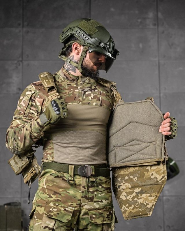 Плитоноска 4 швидких скидання з напашником Cordura піксель ДЛ63965