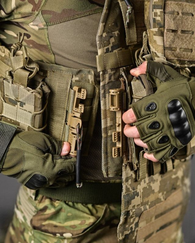 Плитоноска 4 швидких скидання з напашником Cordura піксель ДЛ63965