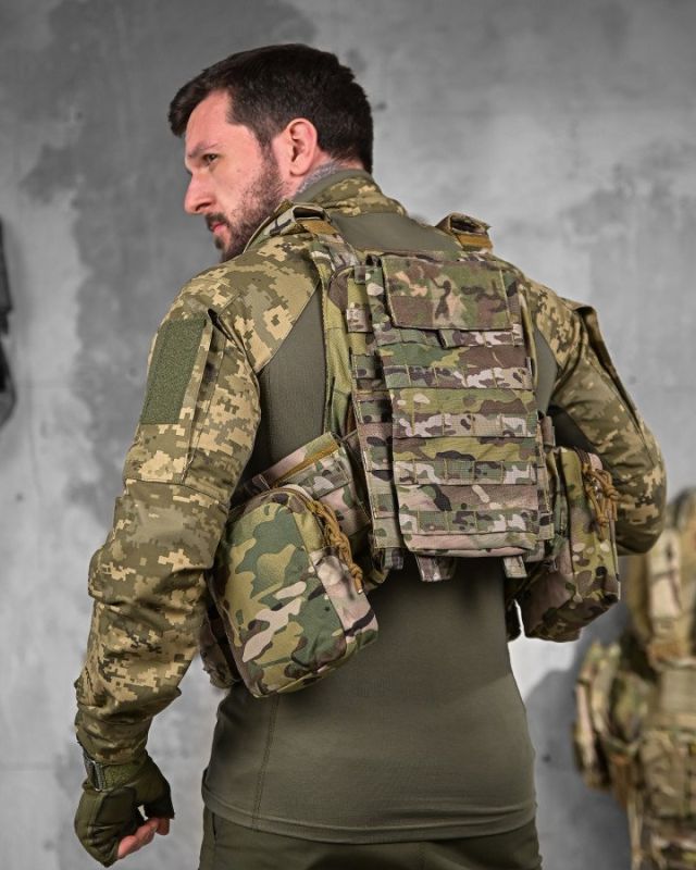 Плитоноска Artex з напашником системою швидкого скидання та 7 підсумками НП4876