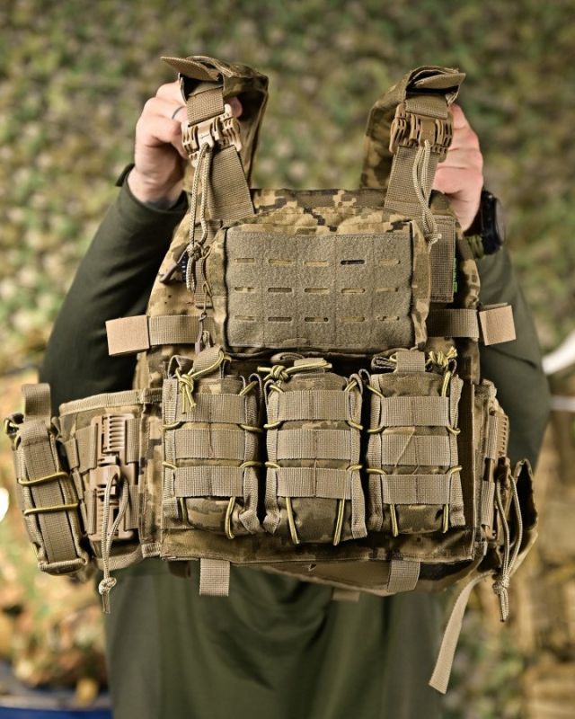 Плитоноска 4 точки скидання 7.62 піксель   ПП4631