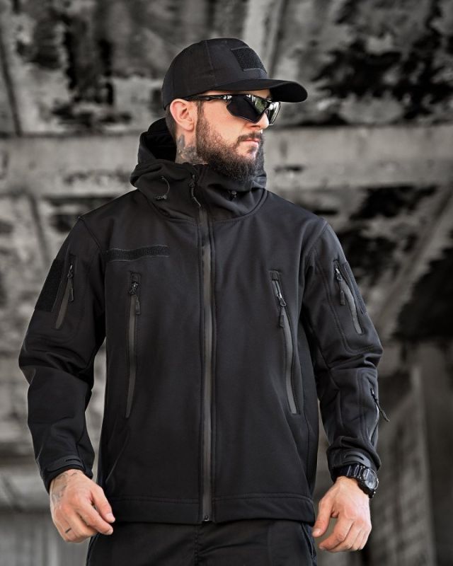 Тактична куртка softshell masad чорна