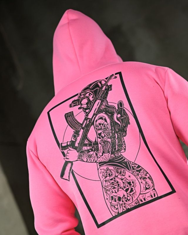 Мілітарі худі на флісі GENESIS AK47 pink ПП8070