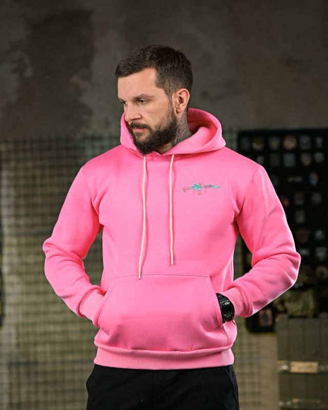 Мілітарі худі на флісі GENESIS M14 pink ПП8068