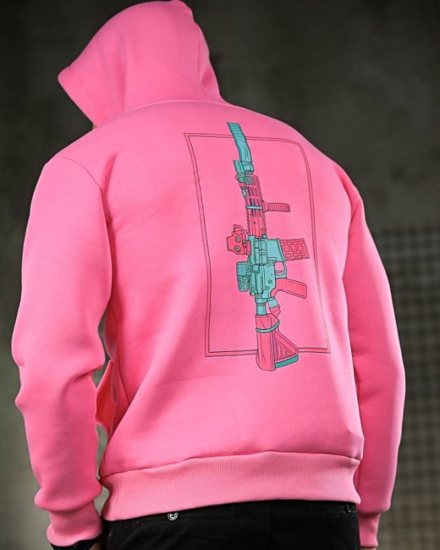 Мілітарі худі на флісі GENESIS M14 pink ПП8068