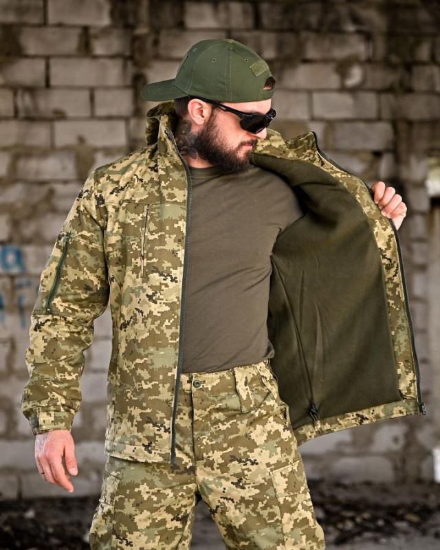 Тактичний костюм гірка retouch на флісі піксель ВТ7681