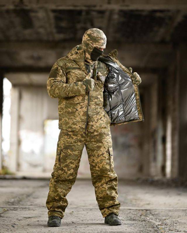 Зимовий тактичний костюм Omnihit піксель 5в1 ВТ6872