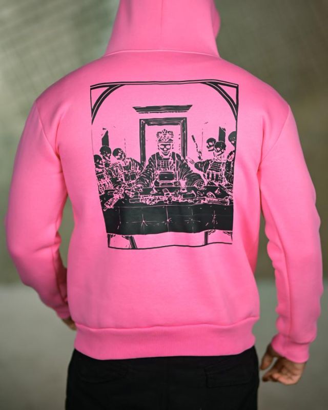 Мілітарі худі на флісі GENESIS diner pink ВТ6779
