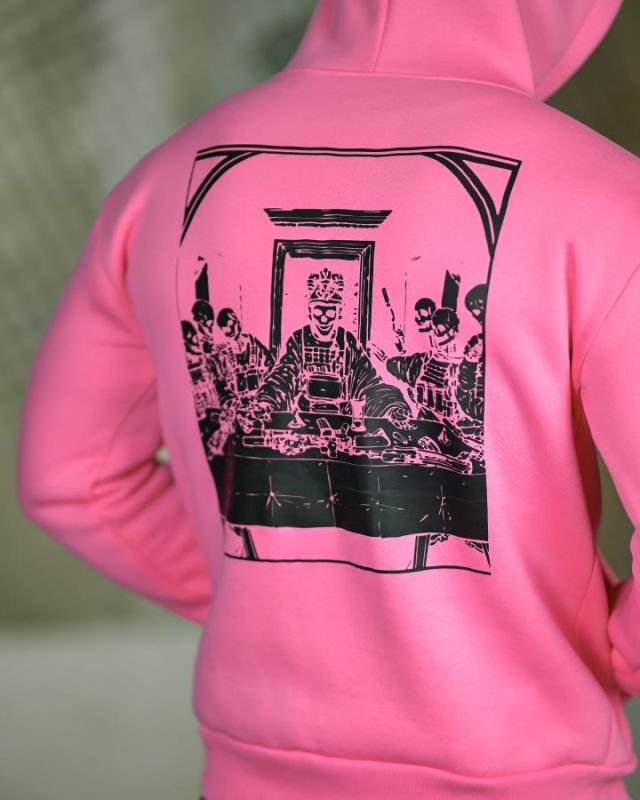 Мілітарі худі на флісі GENESIS diner pink ВТ6779