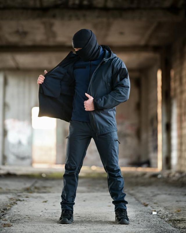 Тактичний костюм Softshell 5в1 LUNAR синій ДСНС ТР6409