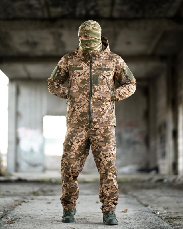 Тактичний костюм Softshell 5в1 LUNAR піксель ТР6410