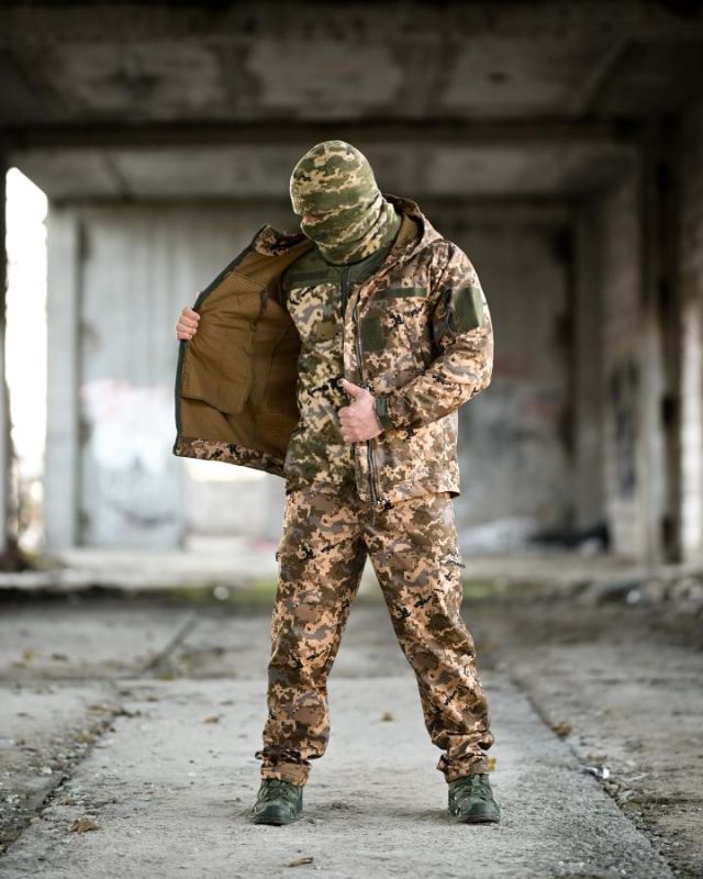 Тактичний костюм Softshell 5в1 LUNAR піксель ТР6410