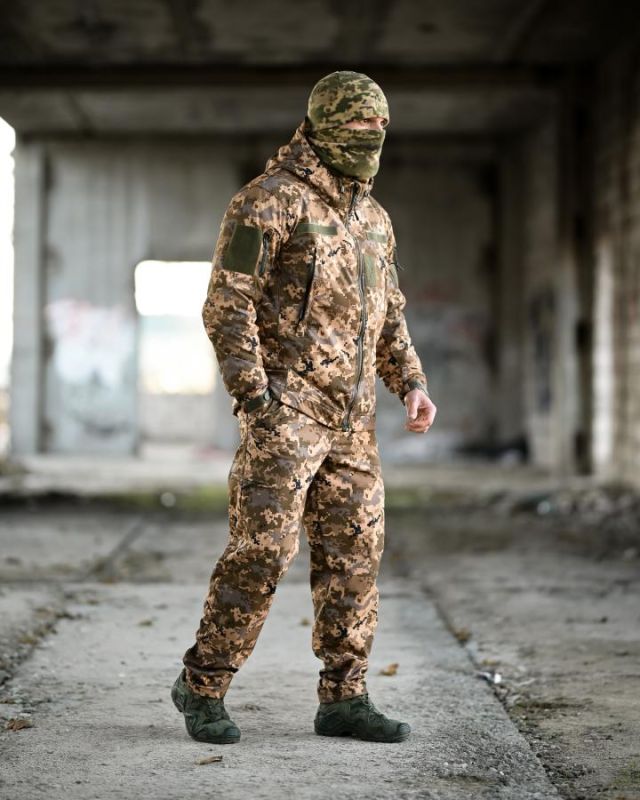 Тактичний костюм Softshell 5в1 LUNAR піксель ТР6410