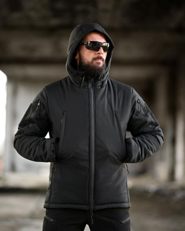 Зимовий тактичний костюм PANCER чорний ТР6498