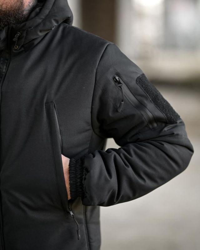Зимовий тактичний костюм PANCER чорний ТР6498