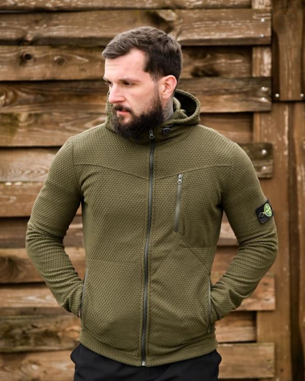 Флісова термокофта Stone Island олива ТР6515