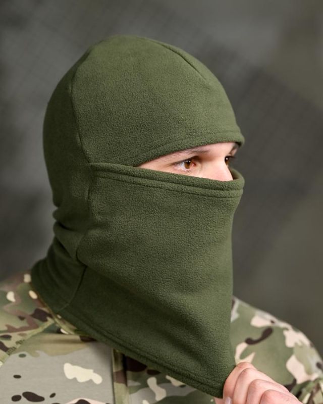 Флісова балаклава оливкова ТР6540
