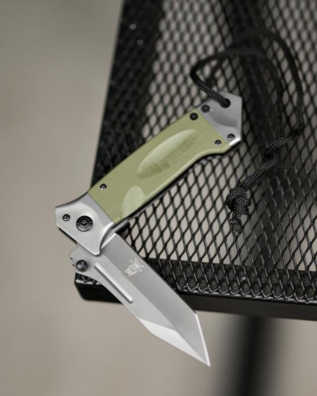 Ніж складаний інерційний Browning Tanto фліппер, олія G10+сталь, склобій, шнур ТР6764