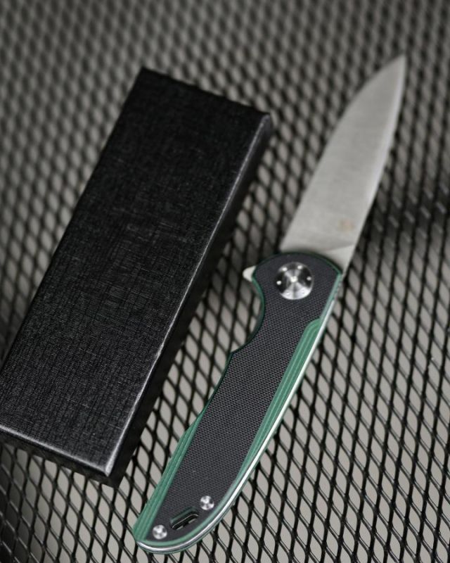 Ніж складаний FreeTiger, D2, підшипник, чорномисно-зелений ТР6760