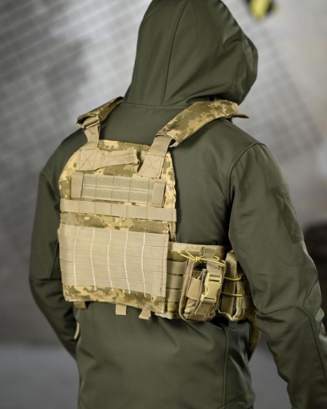 Плитоносій 4 швидких скидання з нашивкою 7.62 піксель ТР6430