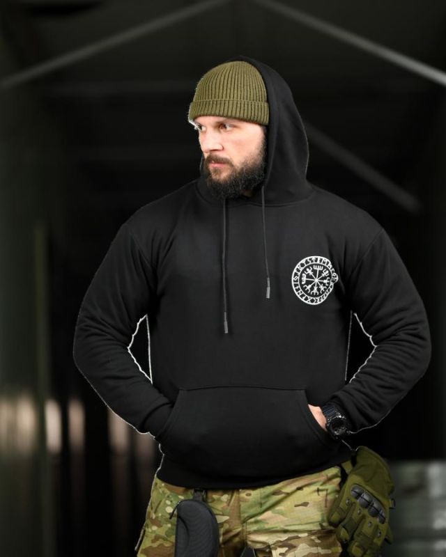 Мілітарі худі TRENASH руни black НП4881