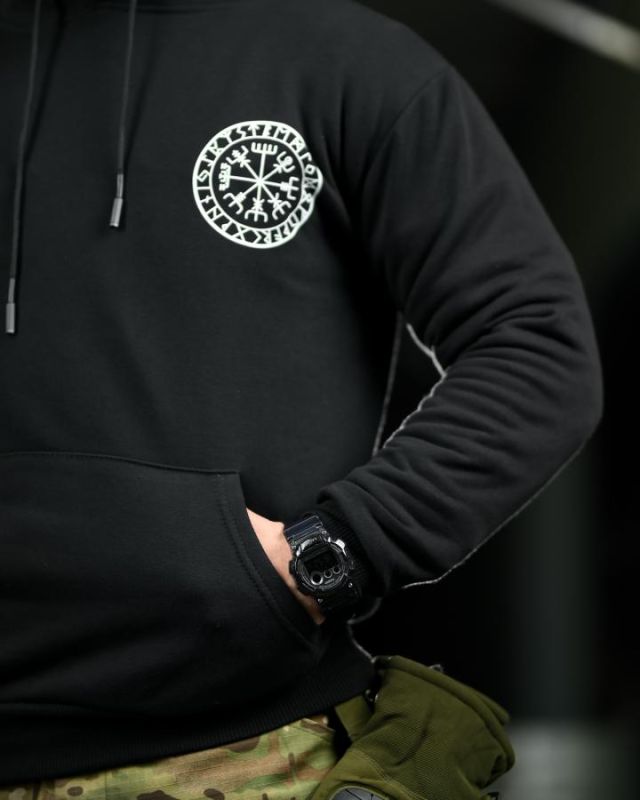 Мілітарі худі TRENASH руни black НП4881