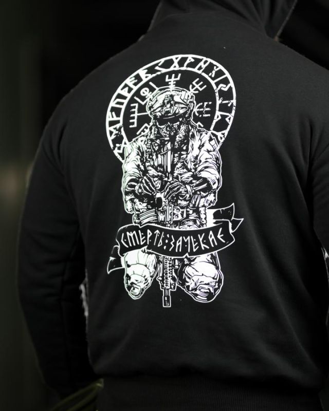 Мілітарі худі TRENASH руни black НП4881