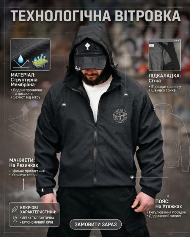 Вітровка ST pancer black ТР6843