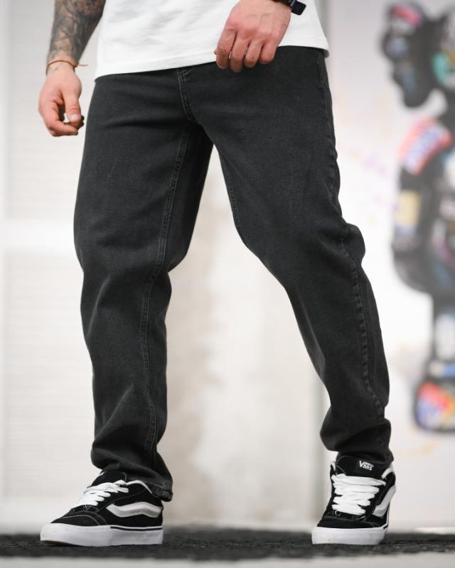 Джинси stussy ballon потертий чорний ТР6861