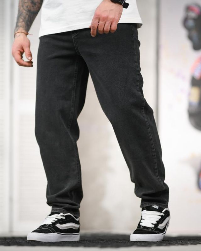 Джинси stussy ballon потертий чорний ТР6861