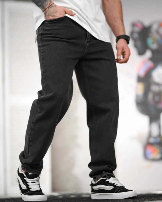Джинси stussy ballon потертий чорний ТР6861
